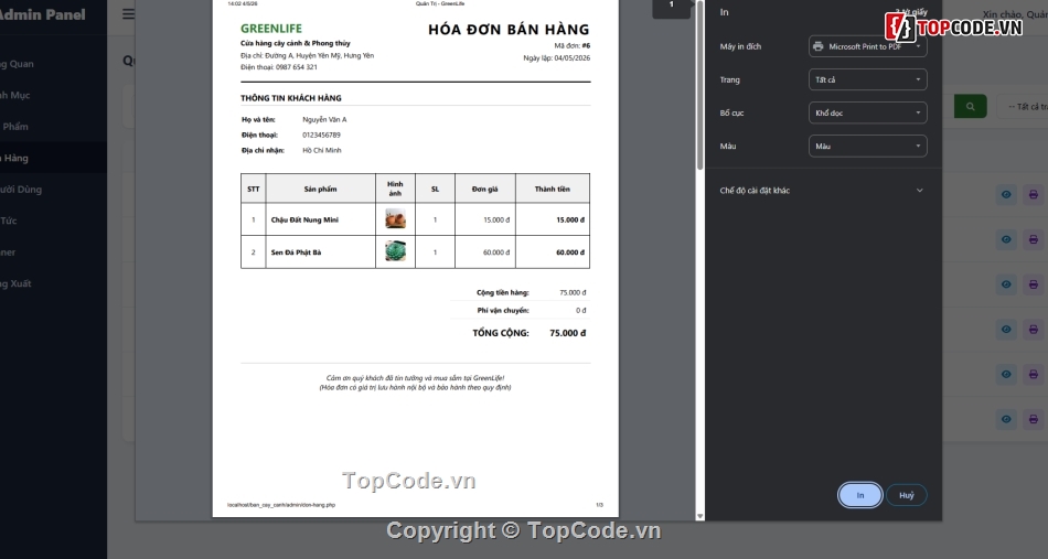 Website Mua Bán Cây Cảnh,Website Hệ Thống Bán Hàng,Hệ Thống Affiliate